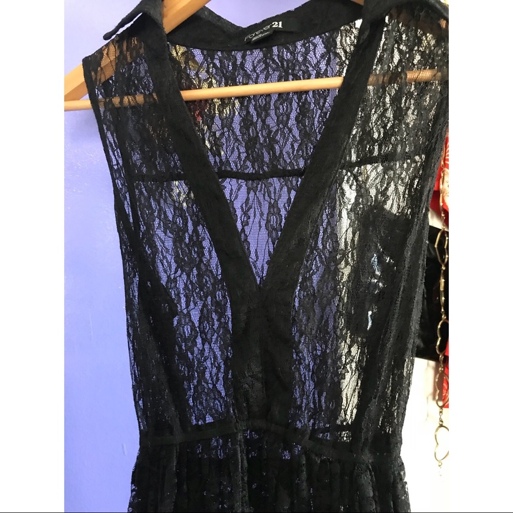 Black lace maxi dress